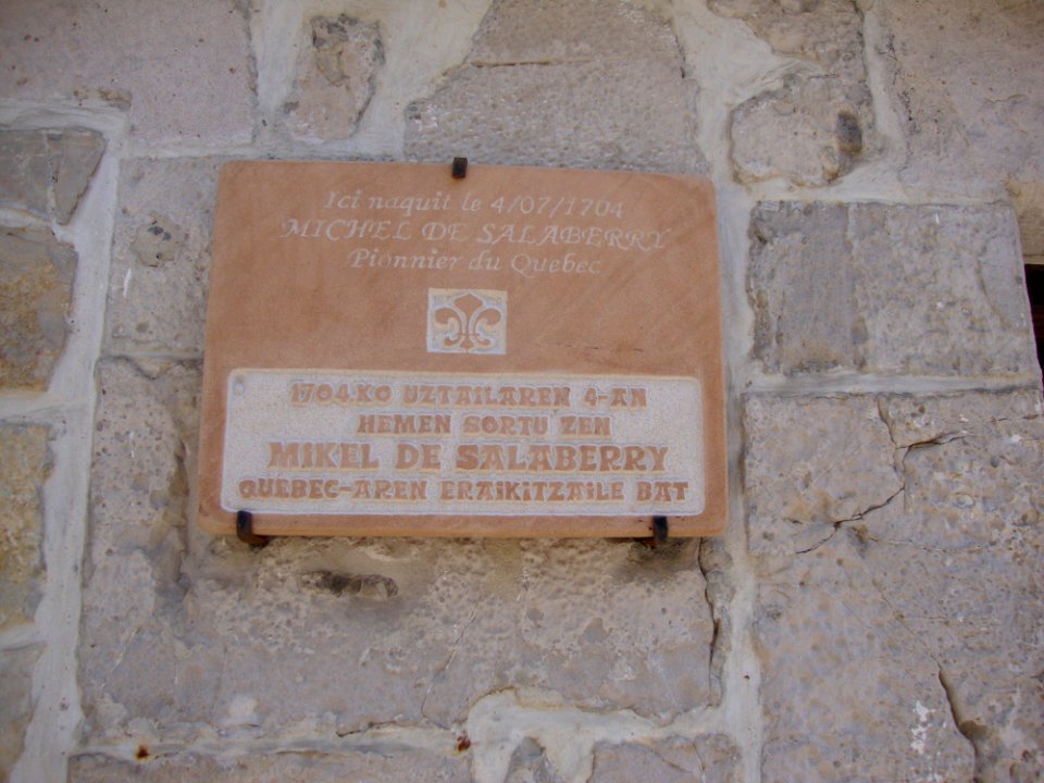 Ciboure (Pyr-Atl, Fr) plaquette maison natale Michel de Salaberry
