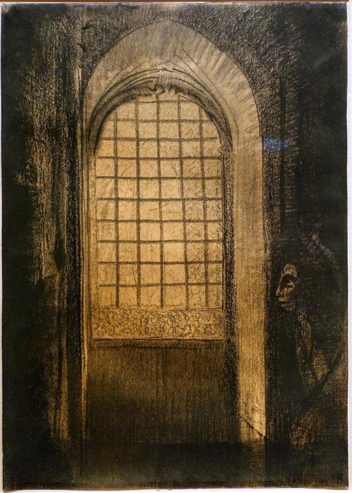 Church Window by Odilon Redon, 1890-1895, charcoal - Scharf-Gerstenberg Collection - DSC03864