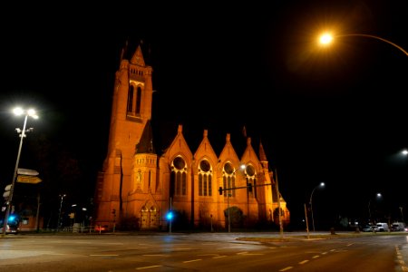 Church Zum Guten Hirten at night 2021-01-08 11
