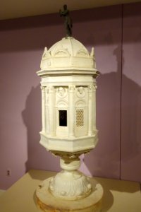 Ciborium, Baldachin, or Baptismal Font, Italy, date unknown, marble, bronze - Spurlock Museum, UIUC - DSC06127