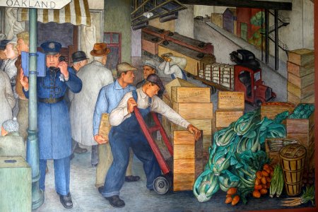 City Life by Victor Arnautoff, detail - Coit Tower, San Francisco, CA - DSC04786