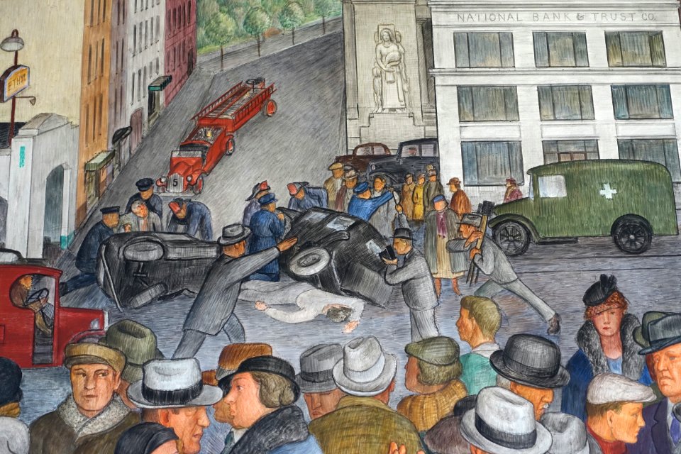 City Life by Victor Arnautoff, detail - Coit Tower, San Francisco, CA - DSC04792