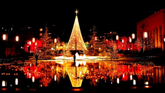 City At Christmas Night Portugal (182975731)