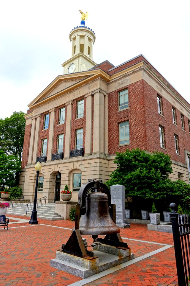 City Fire Alarm Bell and Nashua City Hall - Nashua, New Hampshire - DSC07371