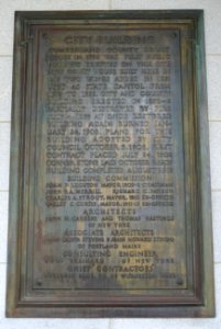 City Building plaque - Portland, Maine - DSC03886