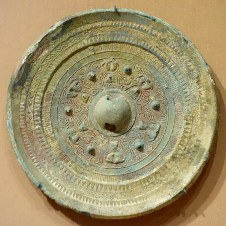Circular mirror, Japan, Kofun period, 300-552 AD, bronze - Asian Art Museum of San Francisco - DSC01456