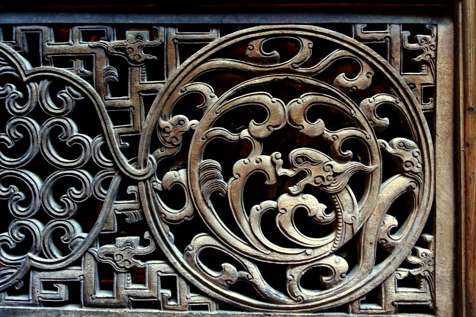 Circular screenwork - Yin Yu Tang House - Peabody Essex Museum - DSC06718