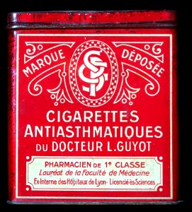 Cigarettes AntiAsthmatiques du Docteur L Guyot, tin, front