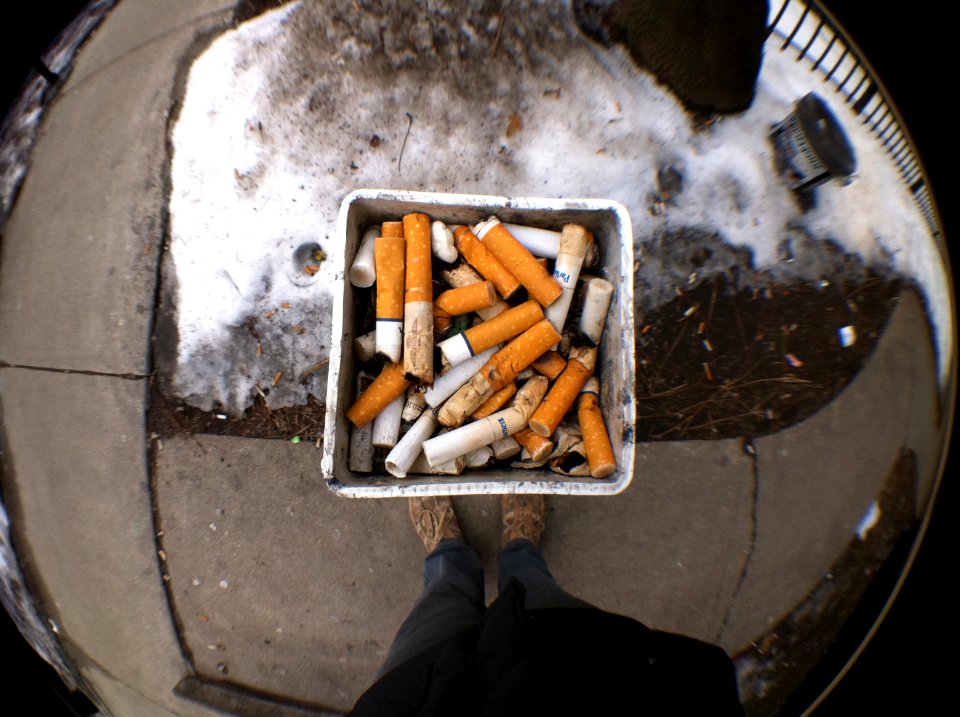 Cigarettes in a pole