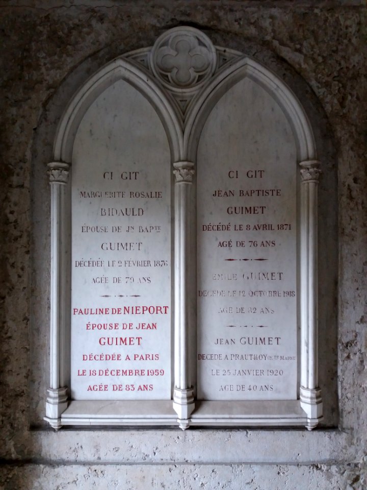 Cimetière de Loyasse - Ancien - Famille Guimet - Inscription Émile