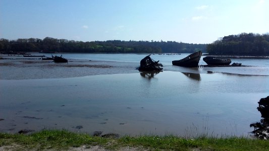 Cimetière de bateaux de Kerhervy sur le Blavet, Lanester, Morbihan, Bretagne 07
