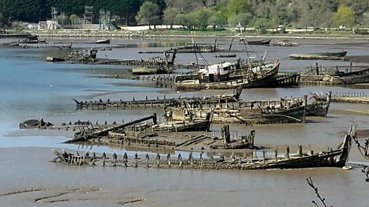 Cimetière de bateaux de Kerhervy sur le Blavet, Lanester, Morbihan, Bretagne 05