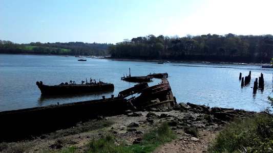 Cimetière de bateaux de Kerhervy sur le Blavet, Lanester, Morbihan, Bretagne 10