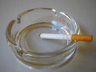 Cigarette in ashtray (option 1 of 2) photo