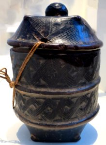Circular box with lid, Kuba people, Honolulu Museum of Art, 13036.1