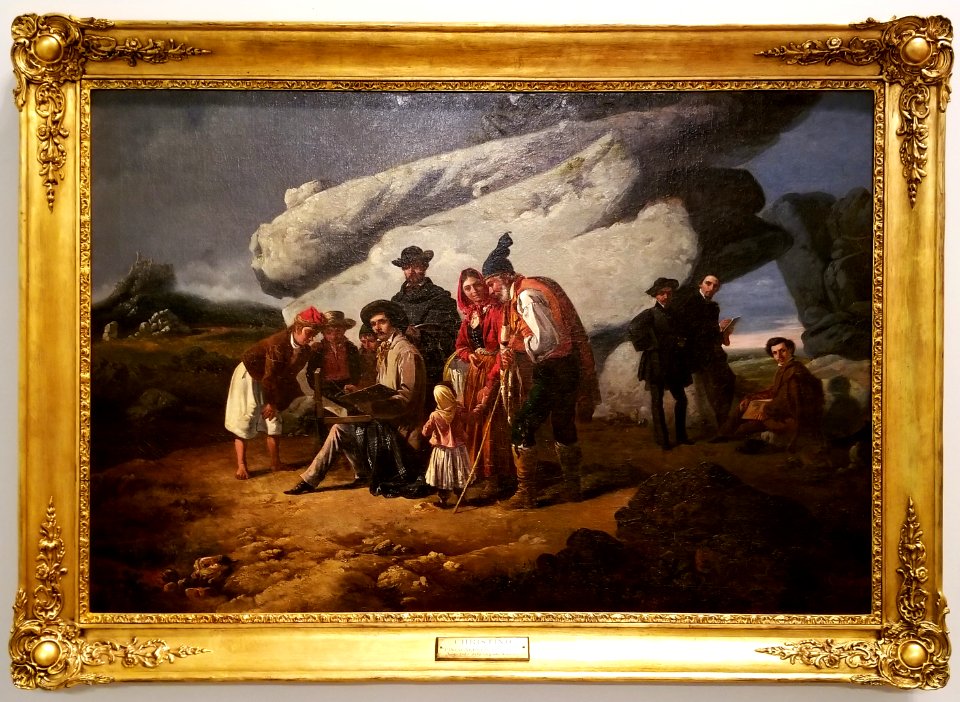 Cinco artistas em Sintra (1855) by João Cristino da Silva