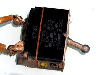 Circuit breaker, Single pole, Non-tripfree, 20Amp-30Volts, AN 3160 pic4