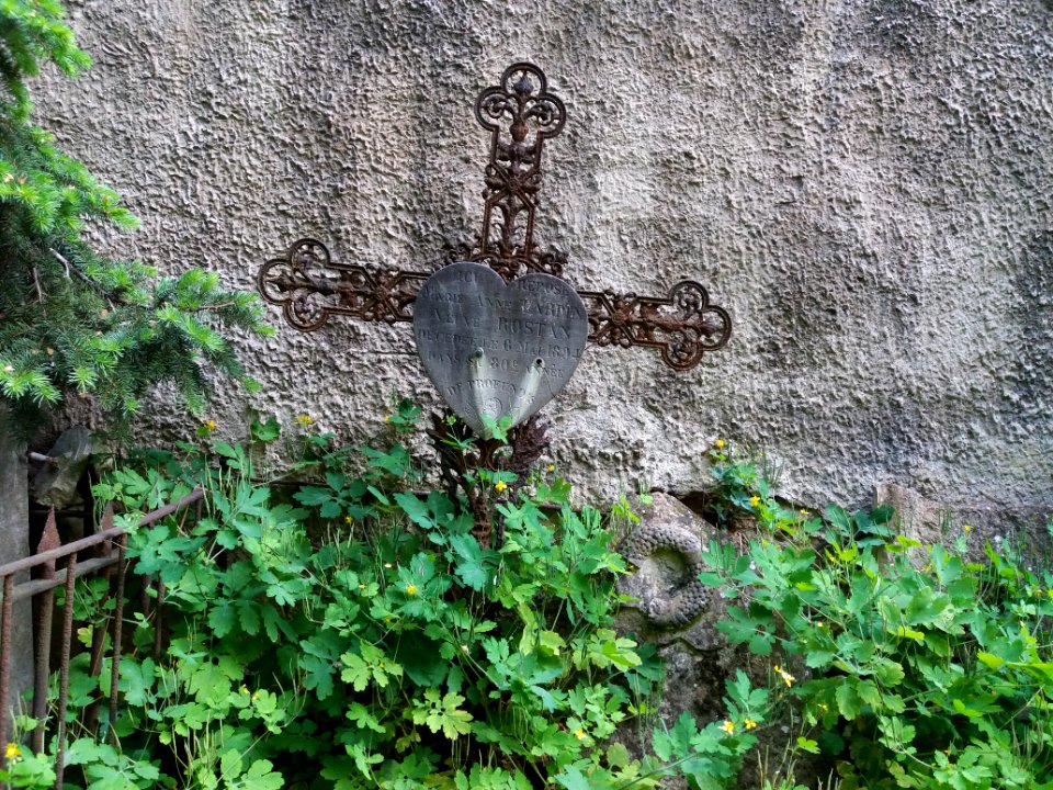 Cimetière de Cuire - Croix et inscription
