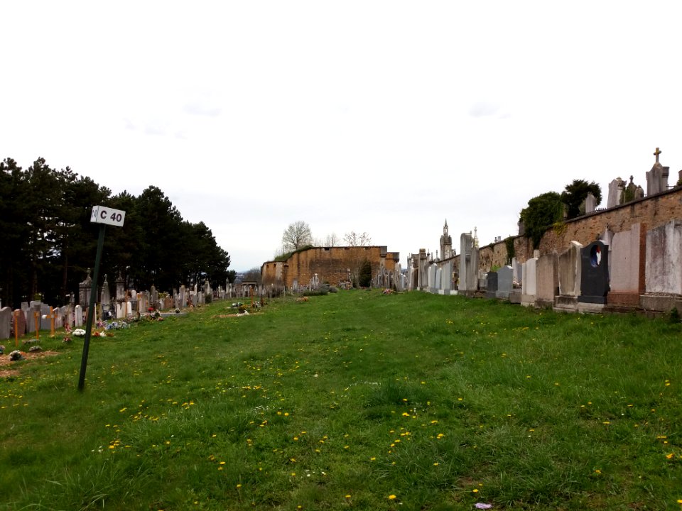 Cimetière de Loyasse - Lunette côté sud et allée