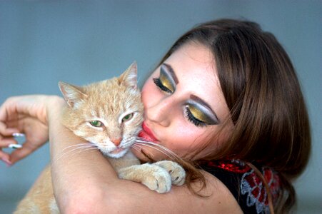 Girl cat beauty