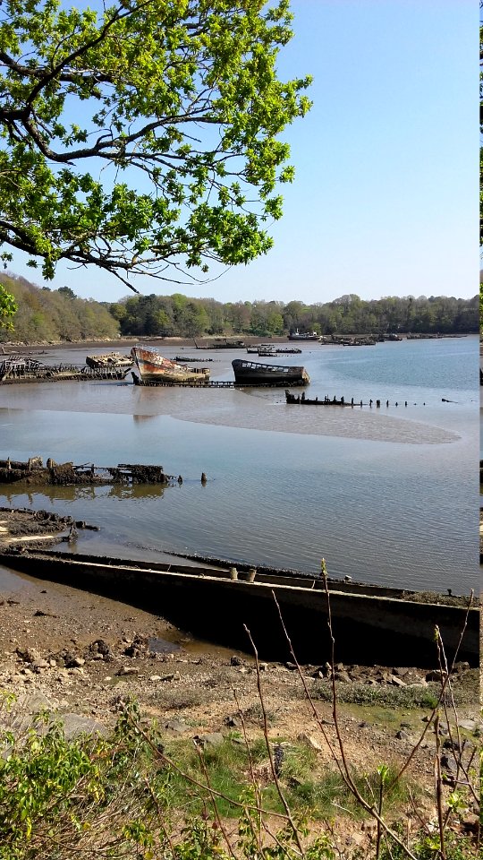 Cimetière de bateaux de Kerhervy sur le Blavet, Lanester, Morbihan, Bretagne 03