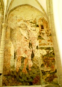 Christophorus, fresco in Grote Kerk Breda