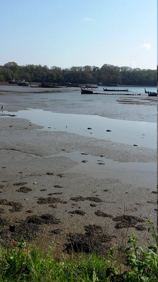 Cimetière de bateaux de Kerhervy sur le Blavet, Lanester, Morbihan, Bretagne 01