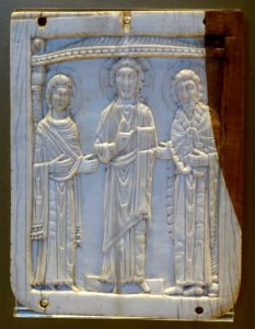 Christ with Mary and Saint John, Italian imitation of Byzantine work, 11th-12th century AD, ivory - Vatican Museums - DSC00699