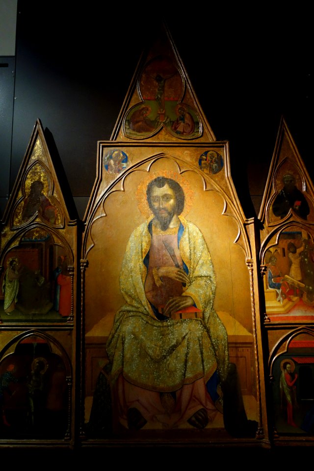 Christ with Apostles and Saints, c. 1278, tempera, view 3 - Museo Diocesano (Genoa) - DSC01349