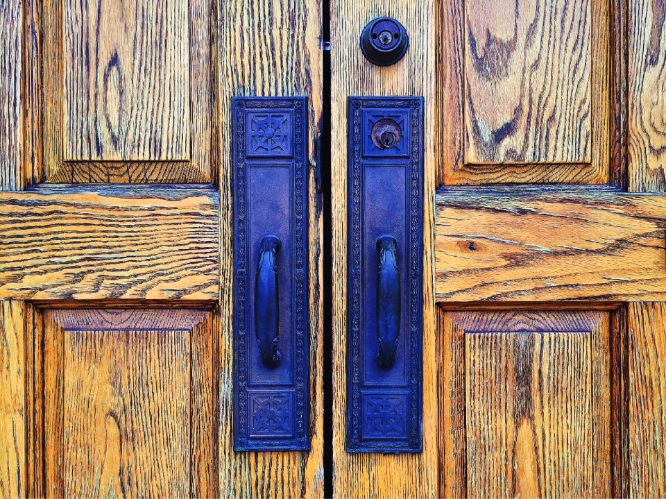 Doorway classic brown door
