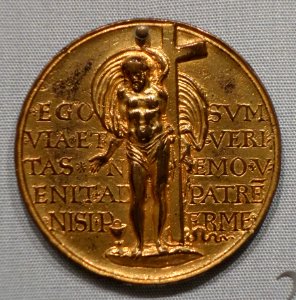 Christ Holding the Cross, Lukas Richter after Wenzel Jamnitzer, designed c. 1565 - Chazen Museum of Art - DSC02104