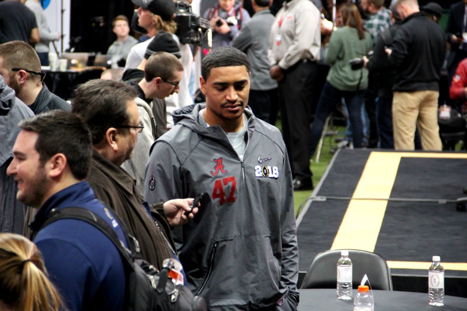 Christian Miller at the 2018 College Football Playoff National Championship Media Day