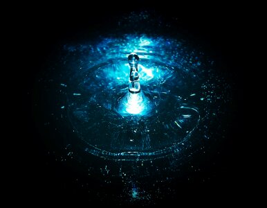 Liquid fountain water feature photo