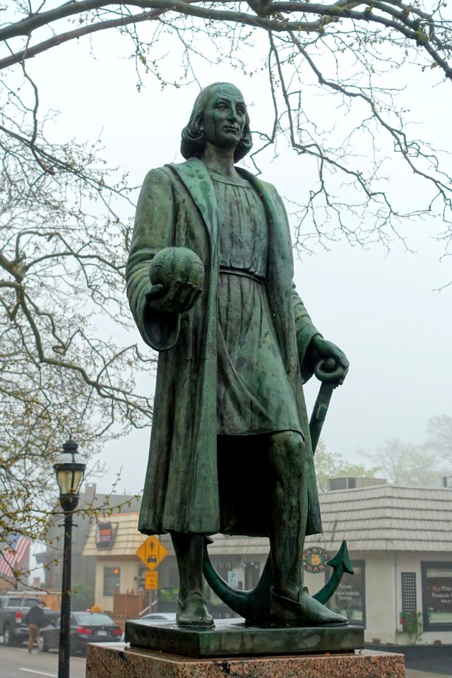 Christopher Columbus by Giovanni Cappelletti, Fonderia Artistica Ferdinando Marinelli, 1953, bronze, granite - Newport, Rhode Island - DSC04130