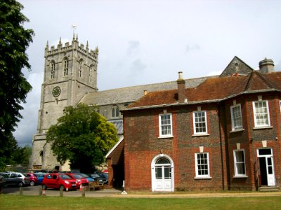 Christchurch Priory from lawn