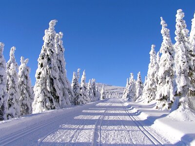 Winter mountains the giant mountains photo