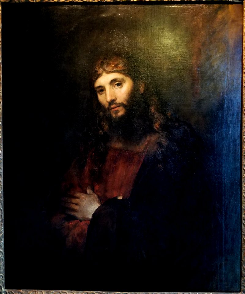 Christ with Arms Folded, by Rembrandt van Rijn, c. 1657-1661, oil on canvas - Hyde Collection - Glens Falls, NY - 20180224 115743