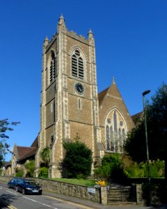 Christ Church, Waterden Road, Guildford (April 2014, from West)