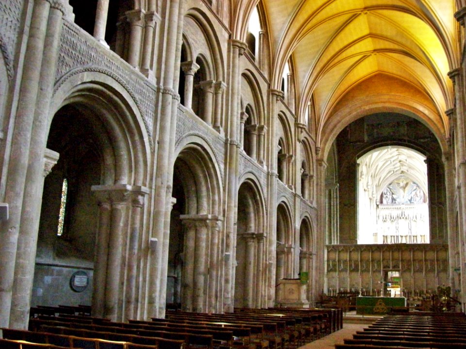 Christchurch Priory, nave looking East