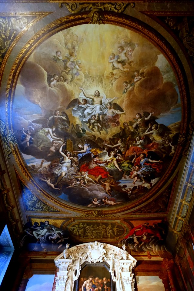 Christ rising into Heaven, by Louis Laguerre, c. 1688-1693 - Chapel, Chatsworth House - Derbyshire, England - DSC03079