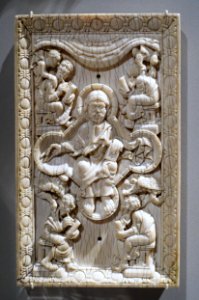 Christ Enthroned, Western Germany, 9th-10th century, ivory - Bode-Museum - DSC03616