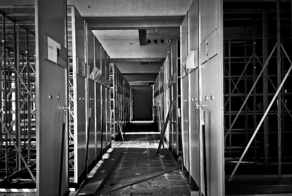 Broken office abandoned
