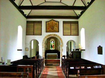 Church of the Transfiguration, Pyecombe, interior