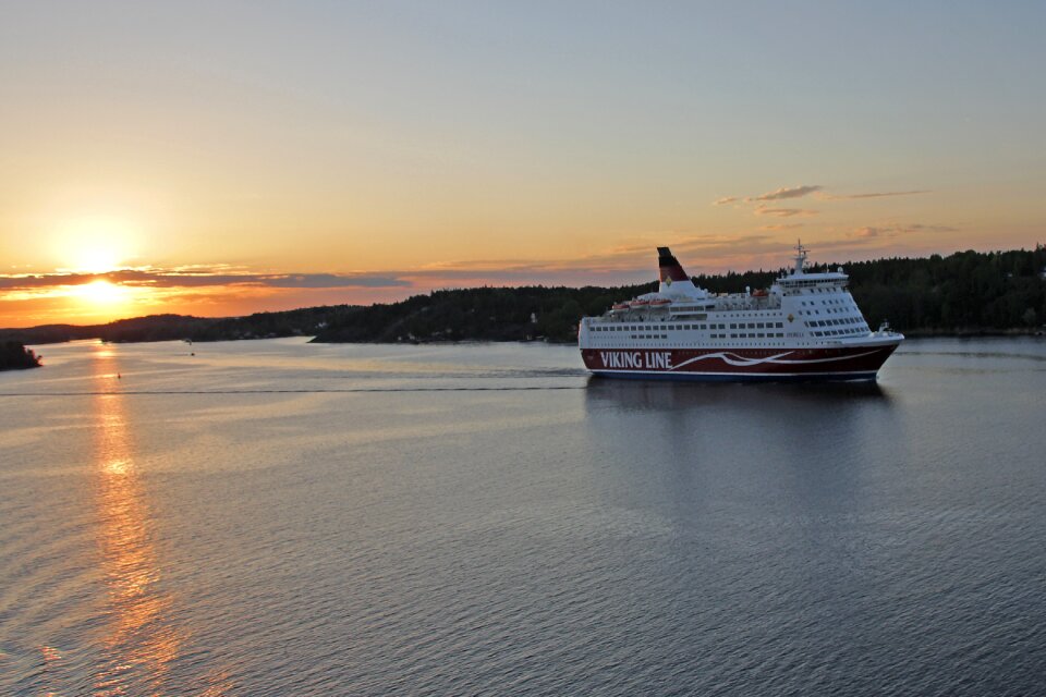 Archipelago ferry sunset