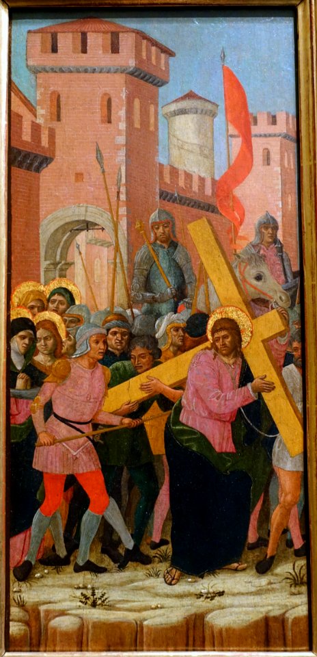 Christ on the Road to Calvary, attributed to Giovanni Ambrogio Bevilacqua, Milan, c. 1500, tempera on wood panel - Blanton Museum of Art - Austin, Texas - DSC07708