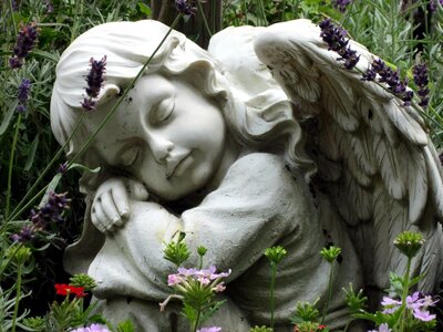 Mourning statue tombstone