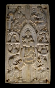 Christ in Majesty with the evangelists and their symbols, Köln, 960-980 AD, ivory - Hessisches Landesmuseum Darmstadt - Darmstadt, Germany - DSC00292
