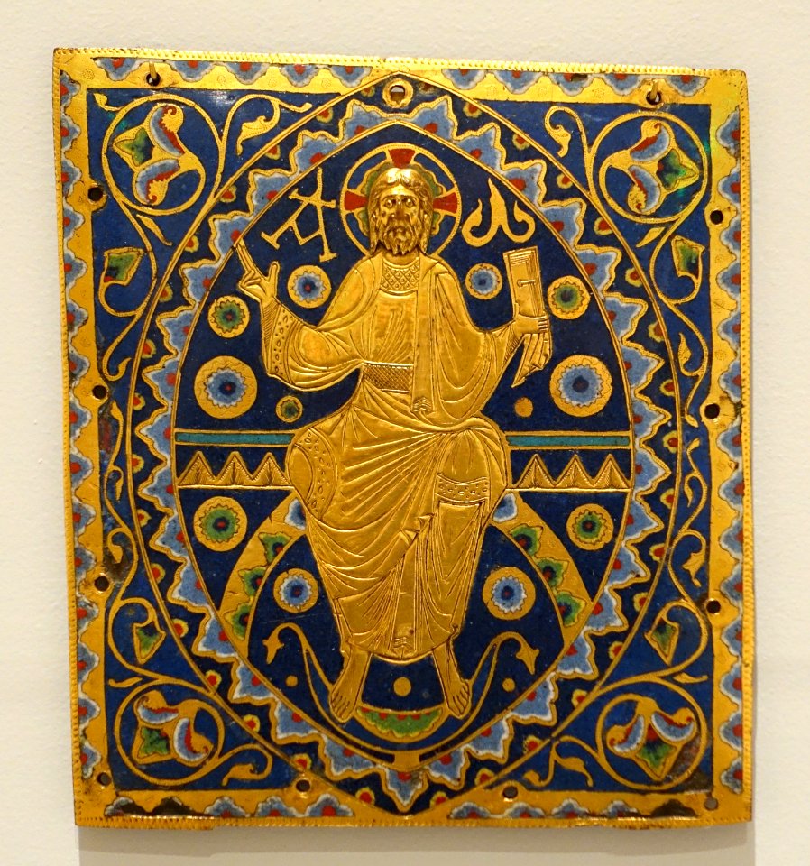 Christ in Majesty, artist unknown, France, 1200-1210, champleve enamel on gilded copper - Fogg Art Museum, Harvard University - DSC00983