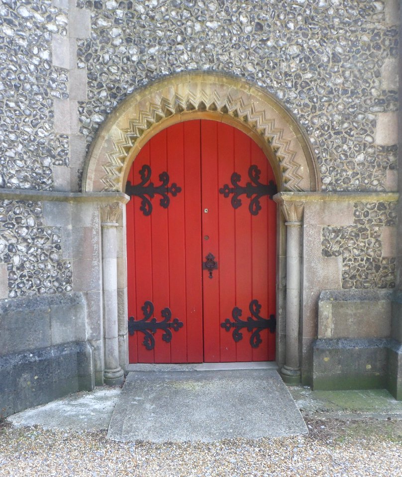 Christ Church, London Road, Widley, Portsmouth (August 2017) (Doorway)