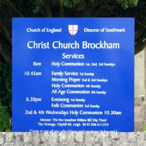Christ Church, Middle Street, Brockham (Information Sign)